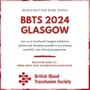 Excited and honored to be invited as a speaker at the 2024  British Blood Transfusion Society  Conference in Glasgow!  Ready to share, learn, and connect with the best in transfusion science! September 24